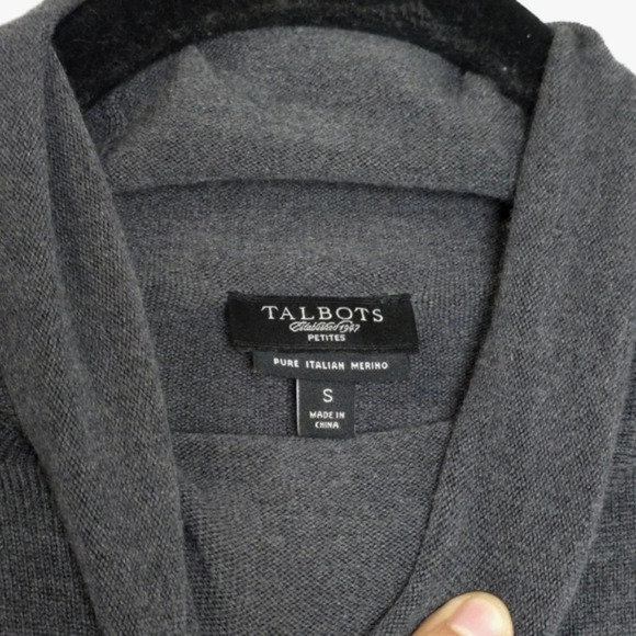 TALBOTS Italian Merino Wool Charcoal Long Sleeve Turtle Neck Dress, Size S - Picture 7 of 13